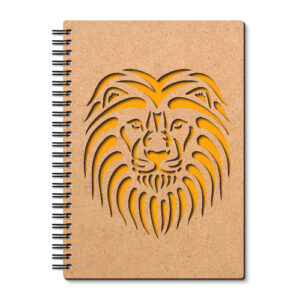 Agenda cu coperti din lemn - Leu