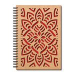 Agenda cu coperti din lemn - Mandala