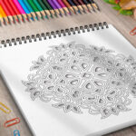 Mandala 3D - carte de colorat pentru adulti