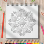 Mandala 3D - carte de colorat pentru adulti