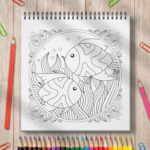 Oceanul Magic - Carte de colorat pentru adulti