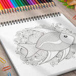 Oceanul Magic - Carte de colorat pentru adulti