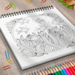 Oceanul Magic - Carte de colorat pentru adulti