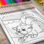 Carte de colorat pisicute