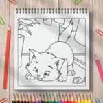 Carte de colorat pisici