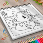 Carte de colorat pisici