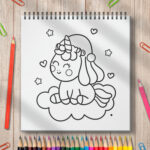 Mini Unicorni - Carte de colorat