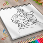 Sirene - Carte de colorat pentru copii