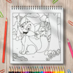 Carte de colorat cu animale