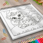 Carte de colorat cu animale