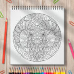 Zodiac - Carte de colorat pentru adulti