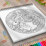 Zodiac - Carte de colorat pentru adulti