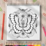 Carte de colorat Lumea Fluturilor