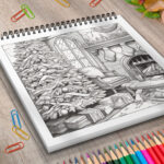 Carte de colorat Craciun