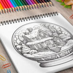 Carte de colorat Craciun