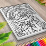 Carte de Colorat cu flori pentru adulti