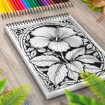 Carte de Colorat cu flori pentru adulti