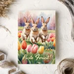 Felicitare Paste Iepurasi