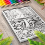 Ciuperci - Carte de Colorat pentru Adulti