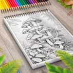 Carte de Colorat cu ciuperci