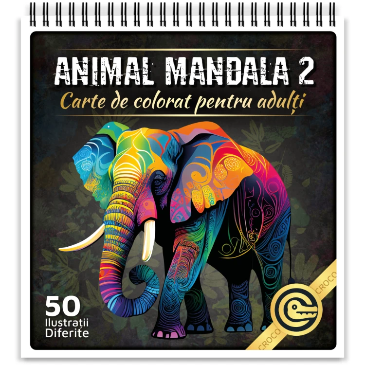 Animal Mandala 2 - Carte de Colorat pentru Adulti Animal Mandala 2 - Carte de Colorat pentru Adulti