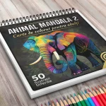 Animal Mandala 2 - Carte de Colorat pentru Adulti
