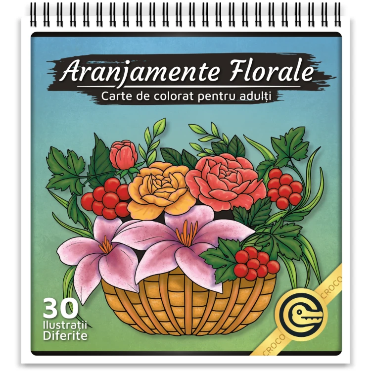 Aranjamente Florale - Carte de colorat pentru adulti Aranjamente Florale - Carte de colorat pentru adulti