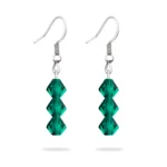 Cercei pandantiv cristal Preciosa emerald