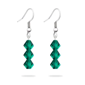 Cercei pandantiv cristal Preciosa emerald