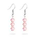 Cercei pandantiv cristal Preciosa light rose