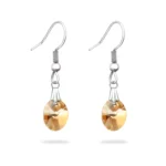 Cercei pandantiv cristal Swarovski oval golden shadow