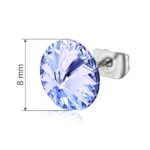 Cercei cristal Preciosa light sapphire 8mm, tip surub