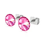 Cercei cristal Preciosa rose 6mm, tip surub