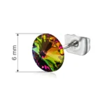 Cercei cristal Preciosa vitrail medium 6mm, tip surub