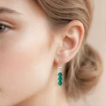 Cercei pandantiv cristal Preciosa emerald