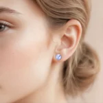 Cercei cristal Preciosa light sapphire 8mm, tip surub