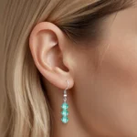 Cercei pandantiv cristal Preciosa caribbean sea