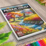 Peisaje Idilice - Carte de colorat pentru adulti