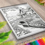 Peisaje Idilice - Carte de colorat pentru adulti