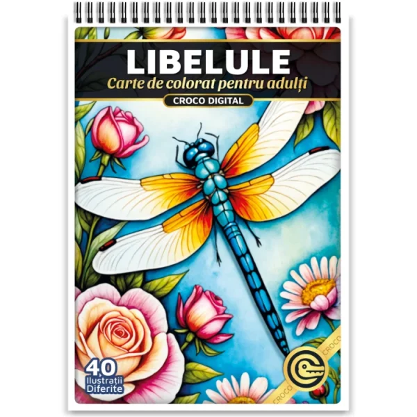 Carte de colorat antistres Libelule