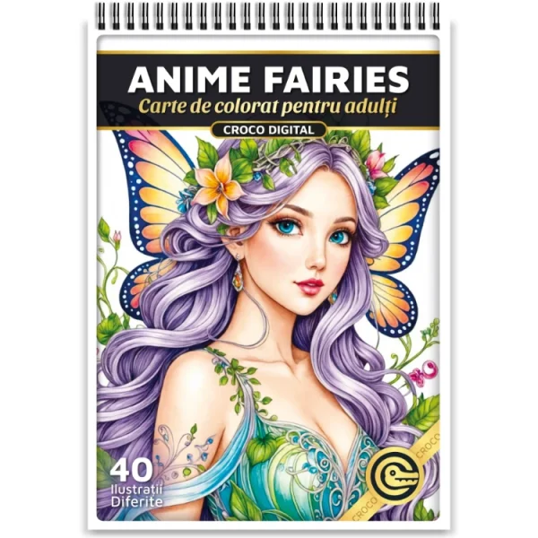 Carte de colorat antistres cu zane