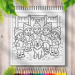 Carte de colorat de Craciun pentru copii