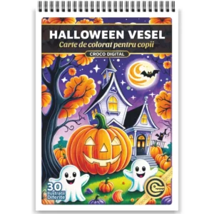 Carte de colorat Halloween Vesel