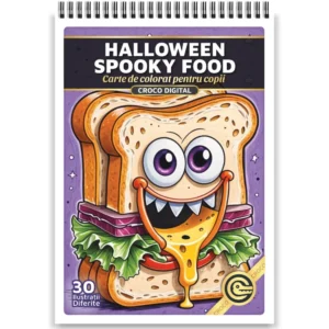 Carte de colorat Halloween Spooky Food