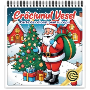 Carte de colorat Craciunul Vesel