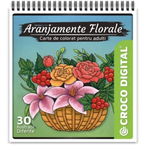 Aranjamente Florale - Carte de colorat pentru adulți 2