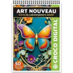 Art Nouveau - Carte de colorat pentru adulți