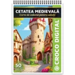 Cetatea Medievală - Carte de colorat pentru adulți