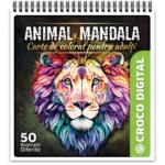 Animal Mandala Carte de colorat pentru adulti