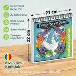Coronite cu FLori - Carte de colorat pentru adulti cu Spirala